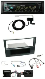 Автомагнитола Pioneer CD/USB, DAB, совместима с кнопками на руле, для Opel Corsa D (2006–2008), чёрный Stealth