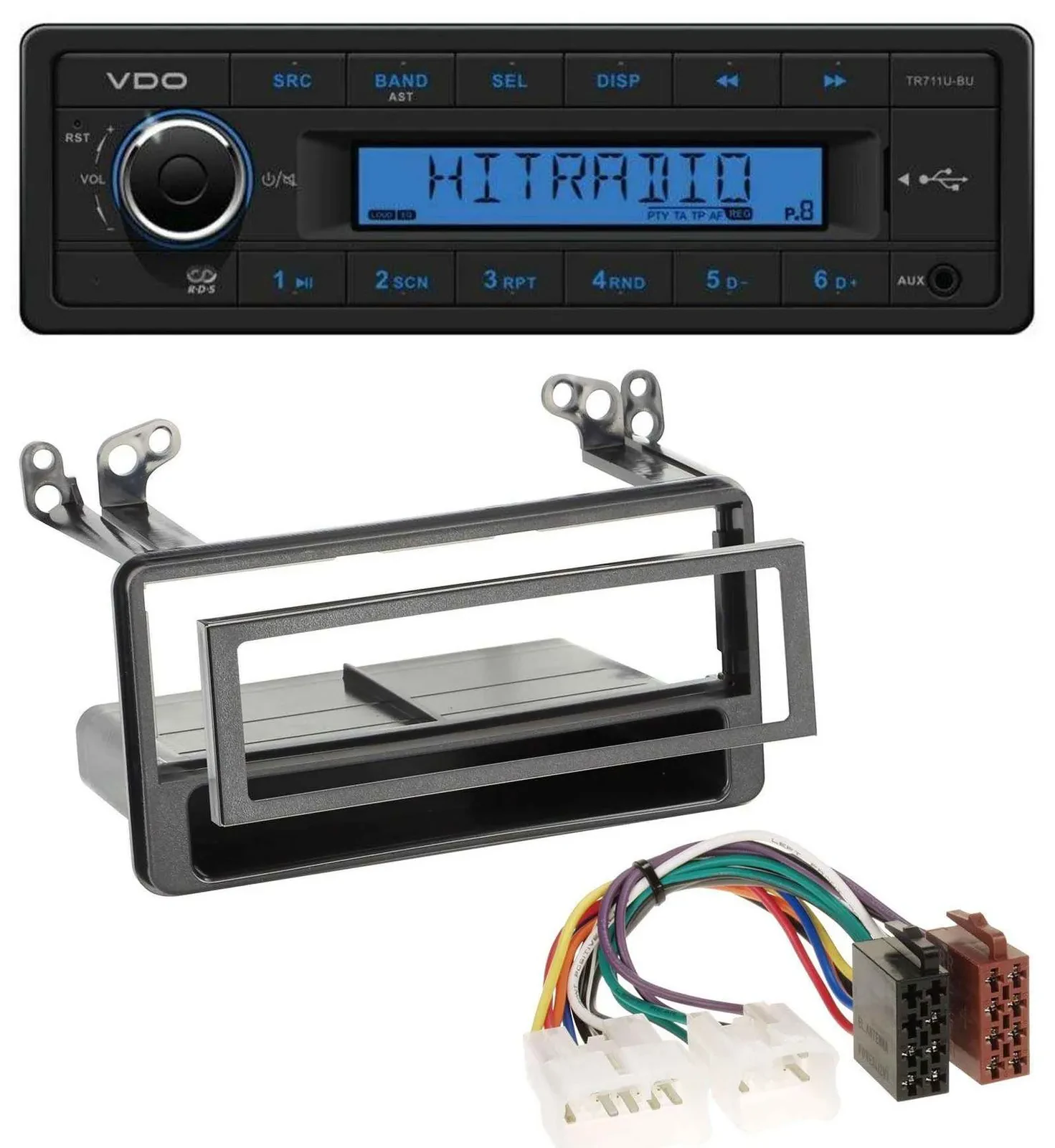 VDO AUX 1DIN MP3 USB Autoradio für Toyota Avensis, Verso, Celica