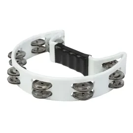 FHT-W Hand Tambourine Doppelreihig Stahlschellen Klarer Klang Ergonomischer