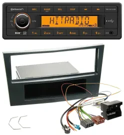 Continental 1DIN DAB MP3 AUX USB Autoradio für Opel Corsa D ab 2005 Stealth Schw