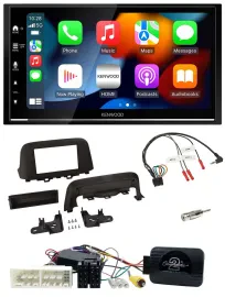 Kenwood DAB USB Bluetooth 2DIN Lenkrad Autoradio für Hyundai Kona ab 2013