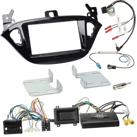 Einbauset Lenkradadapter Doppel DIN Autoradio für Opel Adam Corsa E ab 2013 PDC