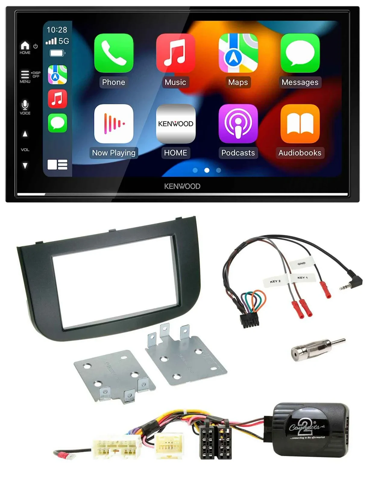Kenwood DAB USB Bluetooth 2DIN Lenkrad Autoradio für Mitsubishi Colt 2008-2020
