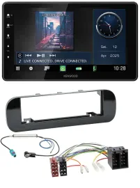 Kenwood MP3 Bluetooth USB DAB Autoradio für Fiat Panda (ab 2012) - glänzend