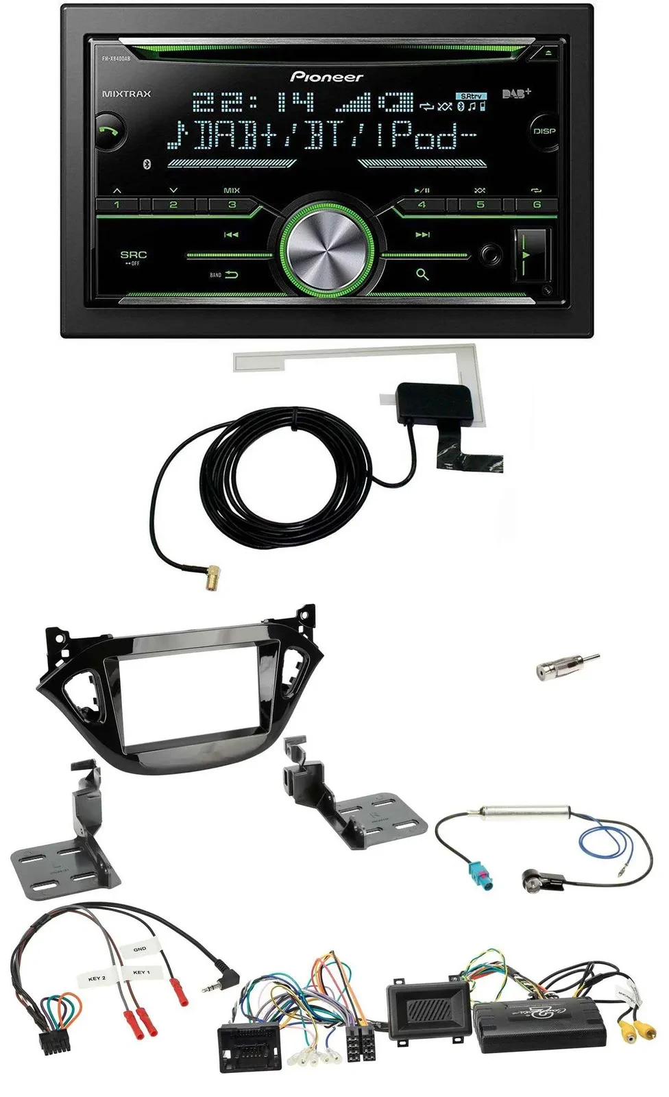 Pioneer CD USB Lenkrad Bluetooth 2DIN DAB Autoradio für Opel Adam Corsa E 2017-2