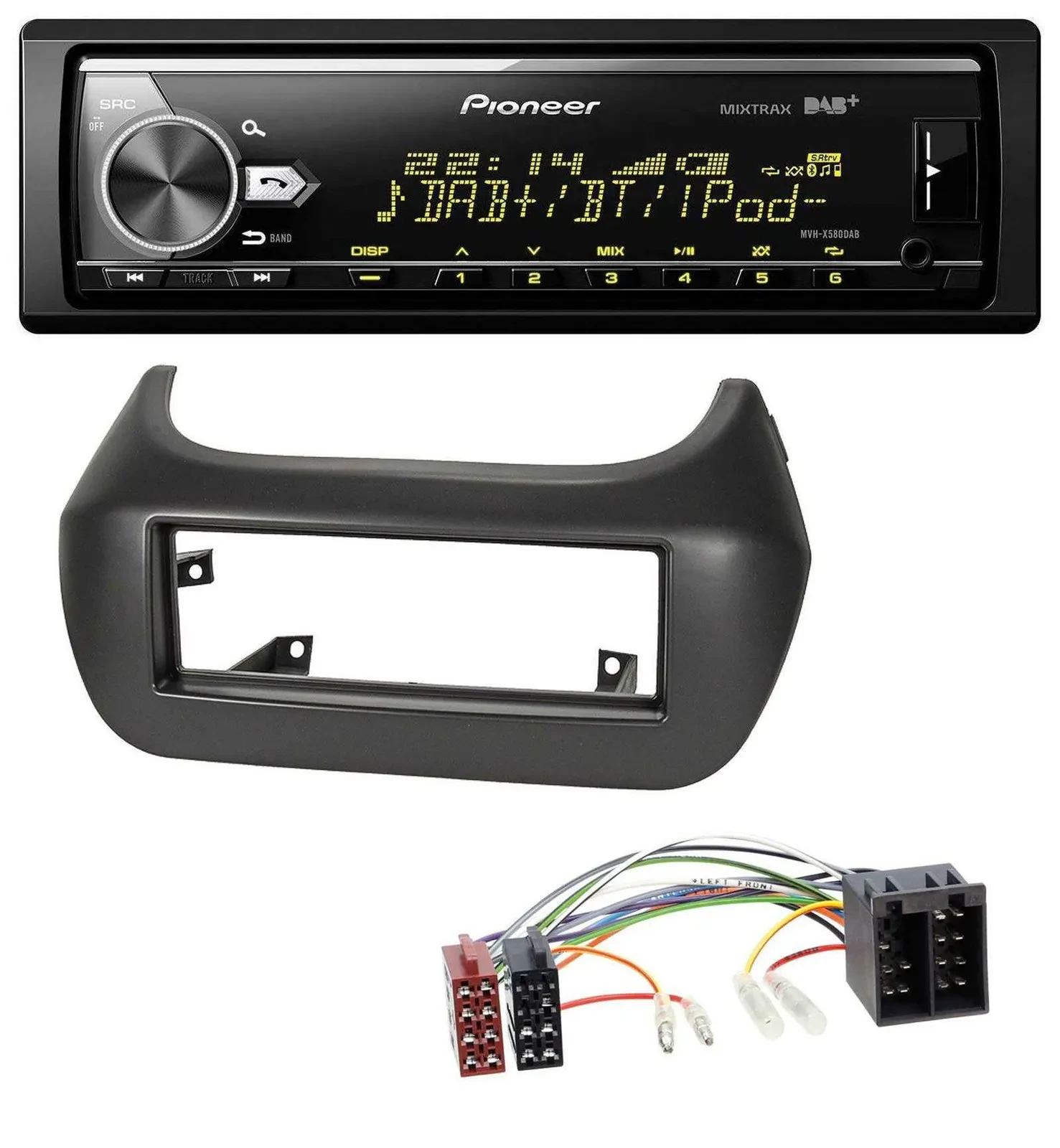 Pioneer Bluetooth USB DAB MP3 Autoradio für Fiat Fiorino Qubo Citroen Nemo Peuge