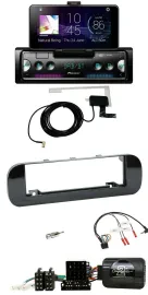 Автомагнитола Pioneer DAB, Bluetooth, USB, для Fiat Panda (2012–2020), черный глянец, с поддержкой управления на руле