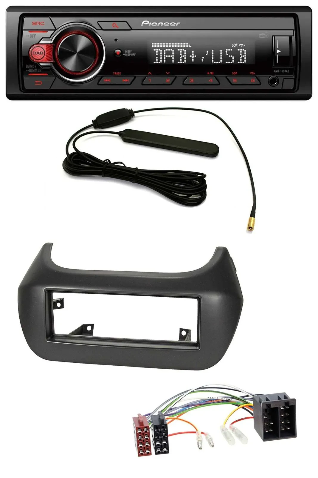 Pioneer MP3 DAB 1DIN AUX USB Autoradio für Fiat Fiorino Qubo Citroen Nemo Peugeo