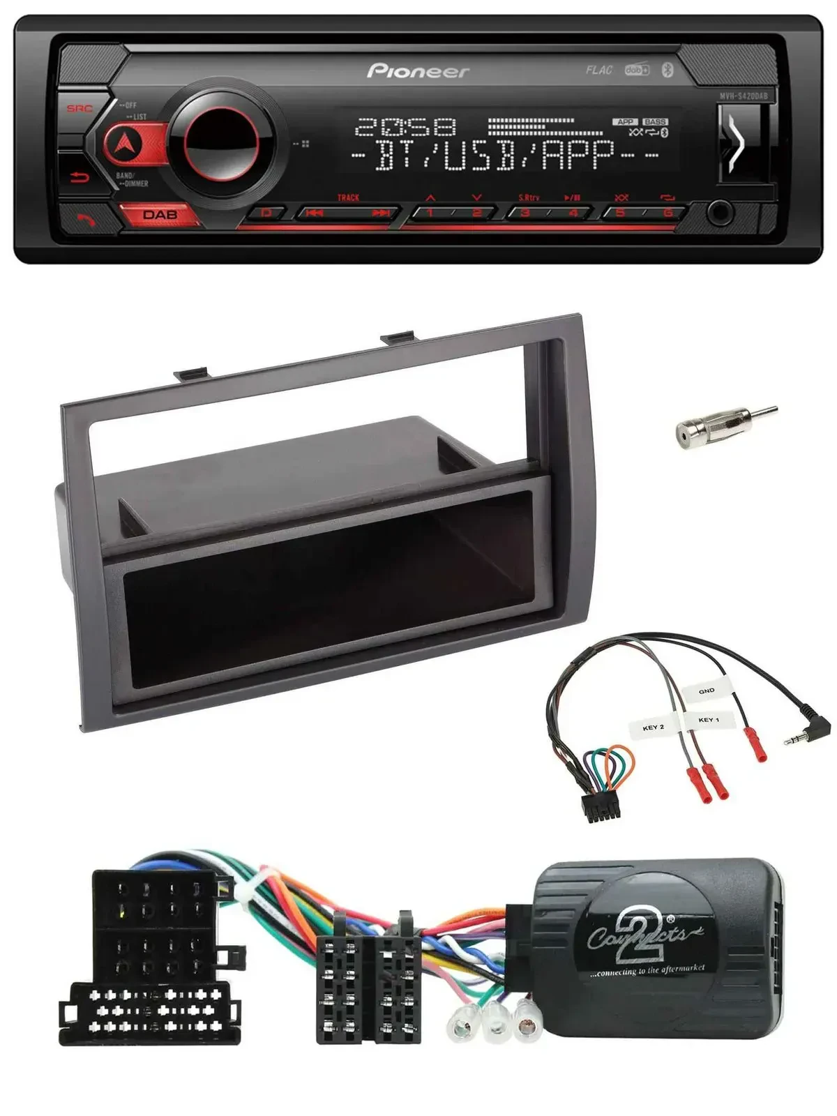 Автомагнитола Pioneer USB, DAB, Bluetooth для Citroen Jumper 2008–2011 с поддержкой кнопок на руле