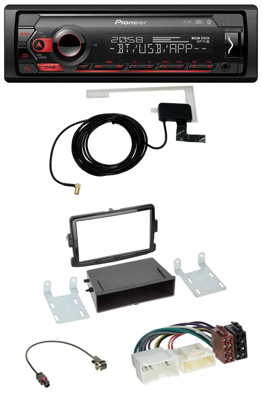 Pioneer DAB USB MP3 Bluetooth Autoradio für Dacia Lodgy Sandero Opel Vivaro