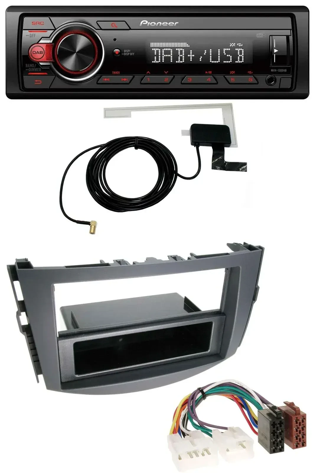 Автомагнитола для Toyota RAV-4 Pioneer 1-DIN, MP3, DAB, USB, AUX