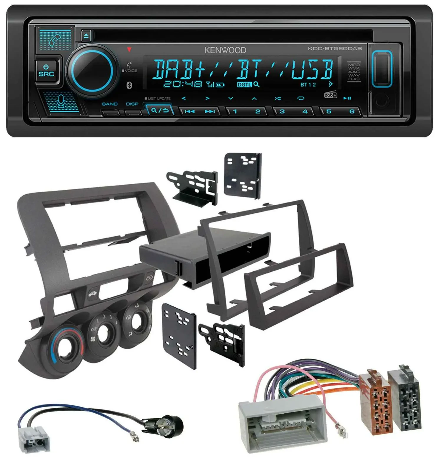 Автомагнитола Kenwood Bluetooth DAB CD MP3 USB для Honda Fit 2006–2007 (US-import)