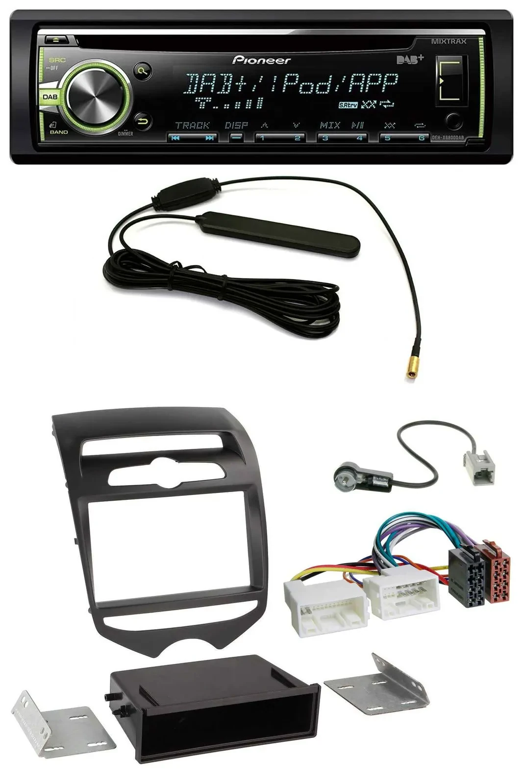 Автомагнитола для Hyundai ix20 (с 2010), ручной климат-контроль Pioneer MP3/USB/CD/DAB/AUX