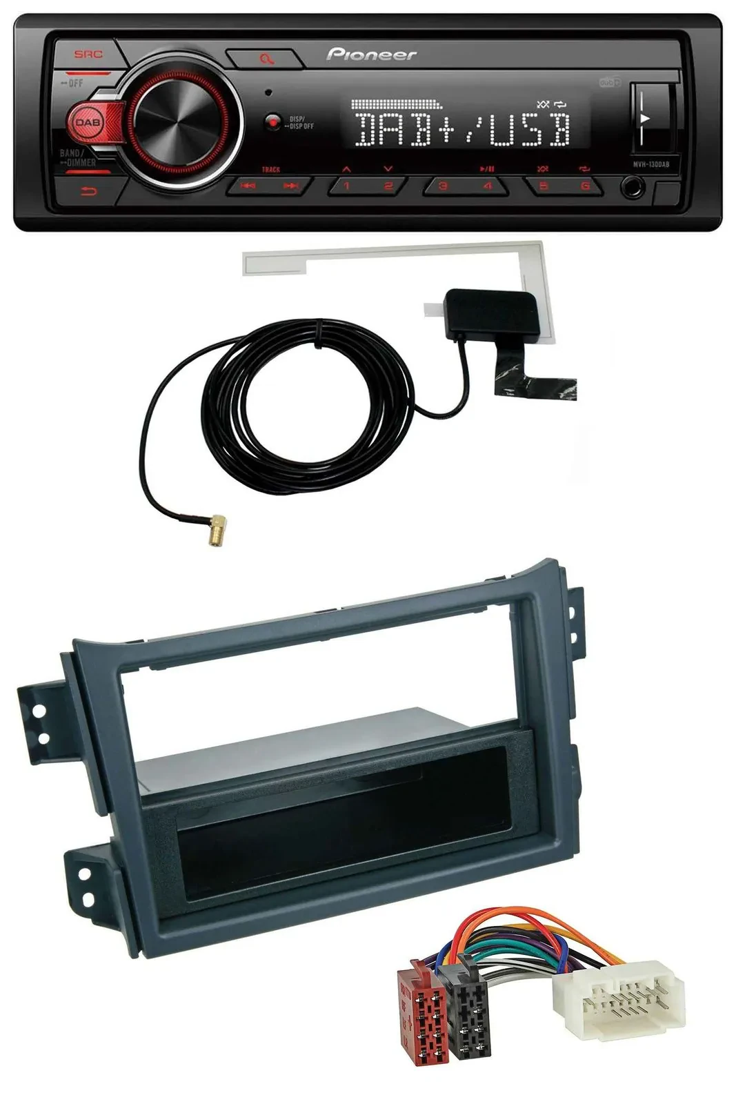 Pioneer 1DIN MP3 DAB USB AUX Autoradio für Opel Agila B 2008-2014 Suzuki Splash