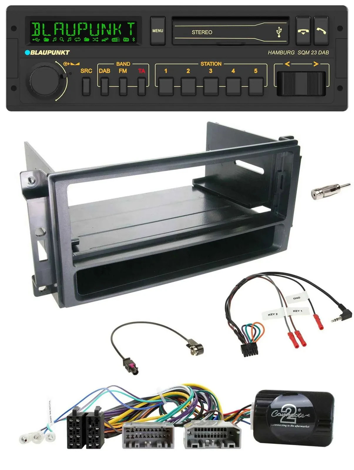 Blaupunkt USB DAB Bluetooth Lenkrad Autoradio für Chrysler Dodge Jeep