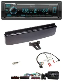 Автомагнитола Kenwood Bluetooth, DAB, USB для Ford Mondeo/Focus, цвет черный (piano black)