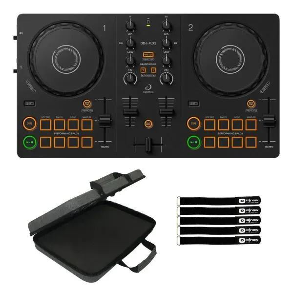 DJ-контроллер с джогом AlphaTheta DDJ-FLX2 Compact с чехлом