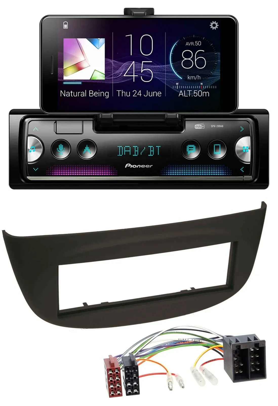 Pioneer USB MP3 Bluetooth DAB Autoradio für Renault Twingo (07-12) schwarz