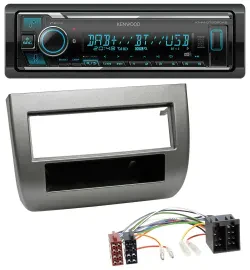 Kenwood Bluetooth MP3 DAB USB Autoradio für Lancia Y 843 03-11 dunkelsilbermetal