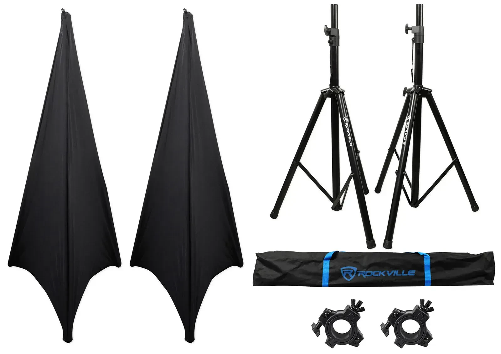 Стойка для акустической системы для DJ Rockville RVSS2 (набор, пара) с чёрным скримом и чехлом