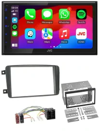 JVC Bluetooth USB MP3 2DIN DAB Autoradio für Mercedes C-Klasse Vito CLK Viano