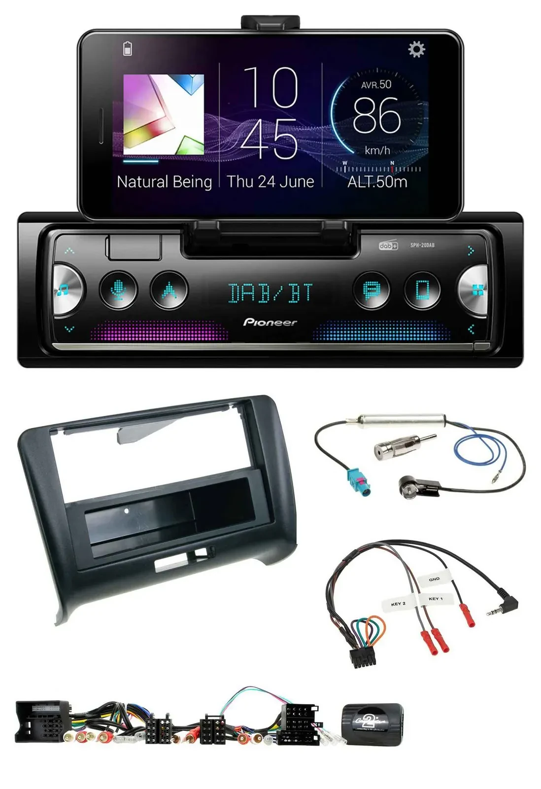 Автомагнитола Pioneer Bluetooth, DAB, USB для Audi TT (2006–2014)