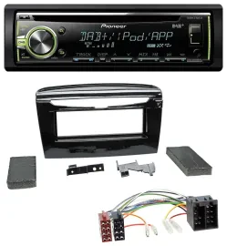 Pioneer DAB USB MP3 AUX CD Autoradio für Lancia Y ab 12 schwarz glänzend