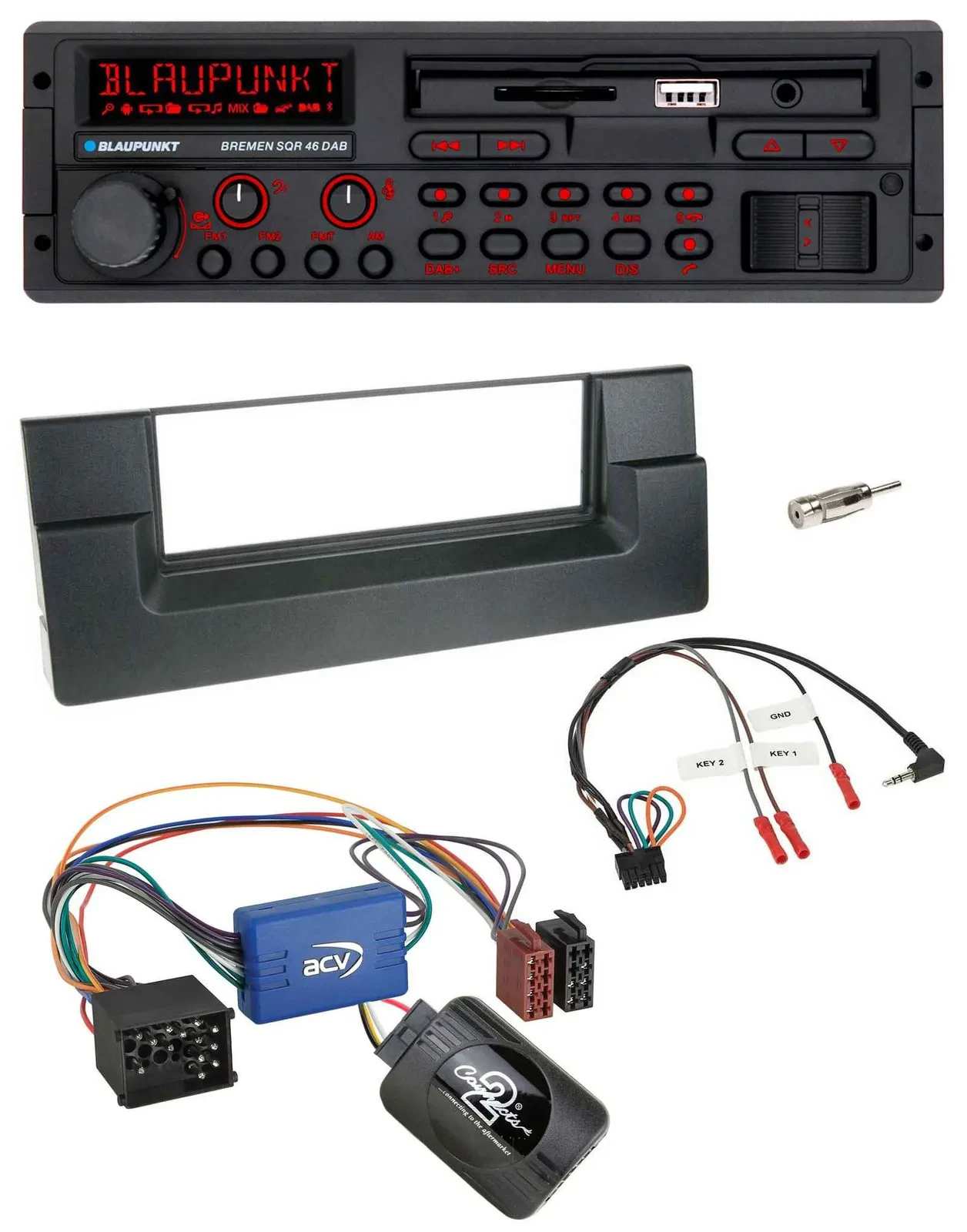 Blaupunkt SD Lenkrad USB Bluetooth DAB Autoradio für BMW 5er E39 1996-2004 Aktiv