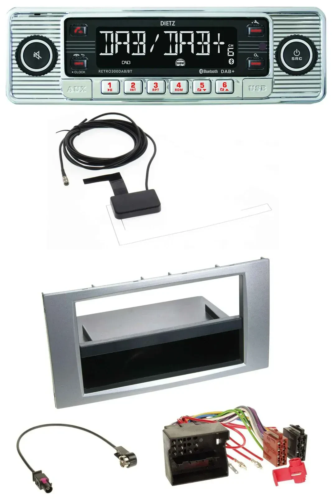 Dietz Bluetooth USB MP3 DAB Autoradio für Ford Galaxy Focus C-Max S-Max 03-07 si