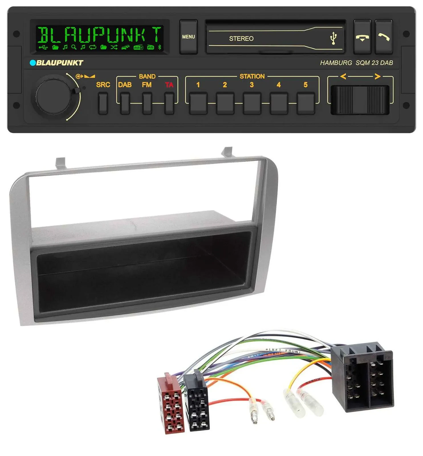 Blaupunkt USB DAB Bluetooth MP3 Autoradio für Alfa Romeo 147 GT silber Ablagefac