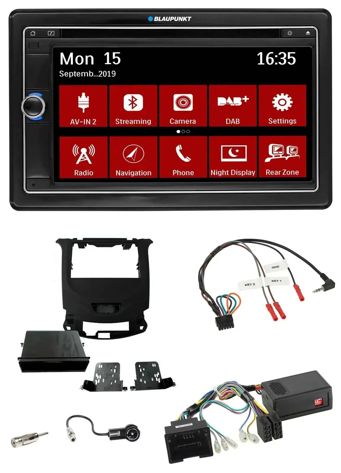Blaupunkt 2DIN USB DAB Lenkrad Bluetooth TMC Navigation für Chevrolet Cruze ab 2