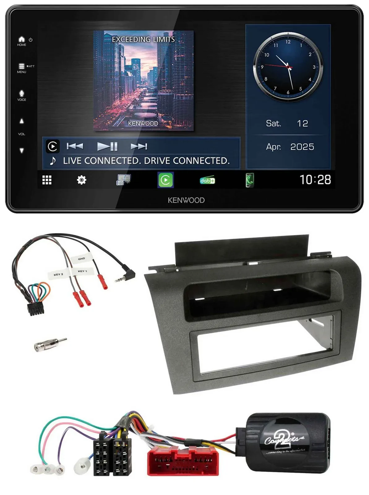 Kenwood Lenkrad Bluetooth USB DAB Autoradio für Mazda 3 (2003-2009)