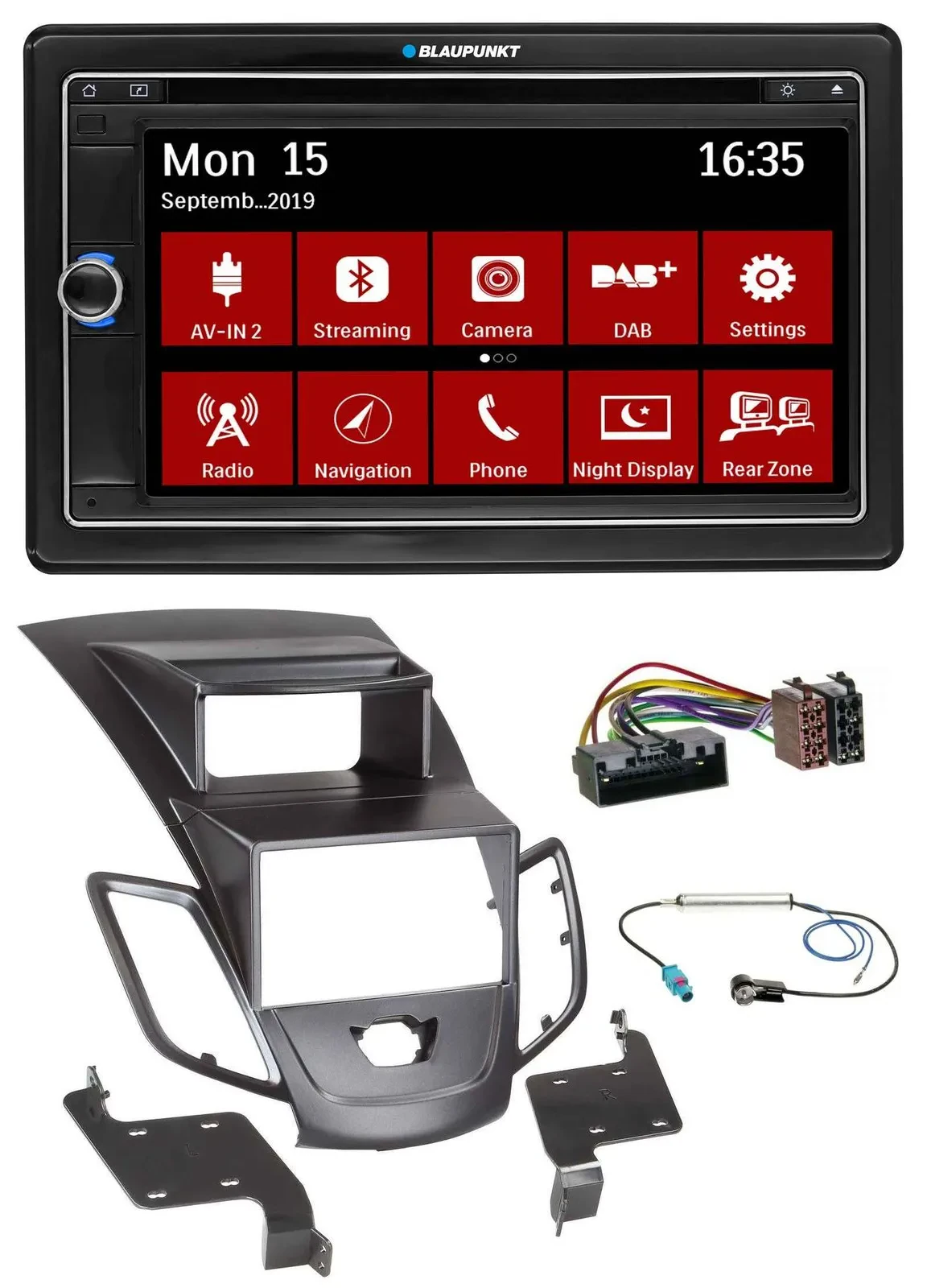 Blaupunkt Bluetooth DAB 2DIN USB DVD MP3 Autoradio für Ford Fiesta 10-17 Display