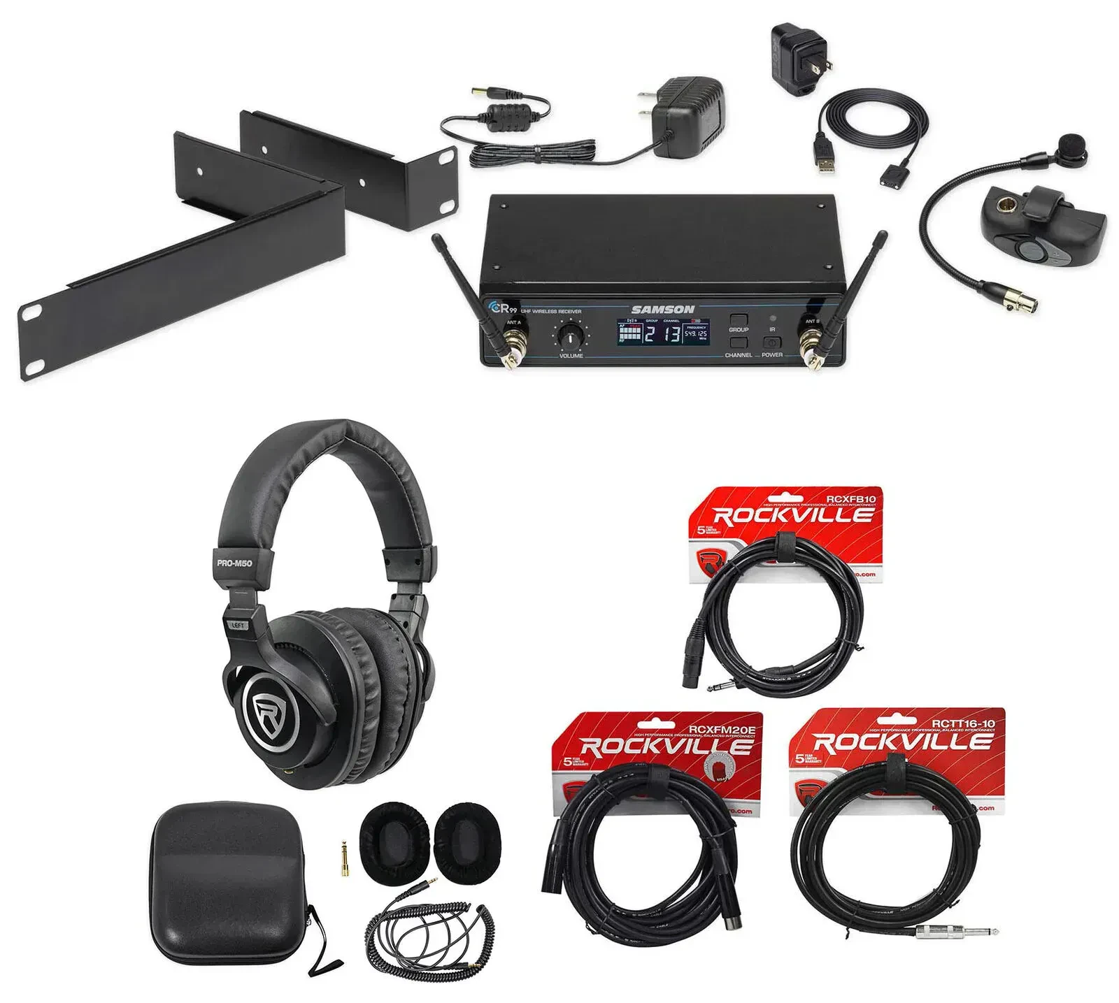 Инструментальная радиосистема Samson SWSATXHM60-K+PRO-M50+CABLES