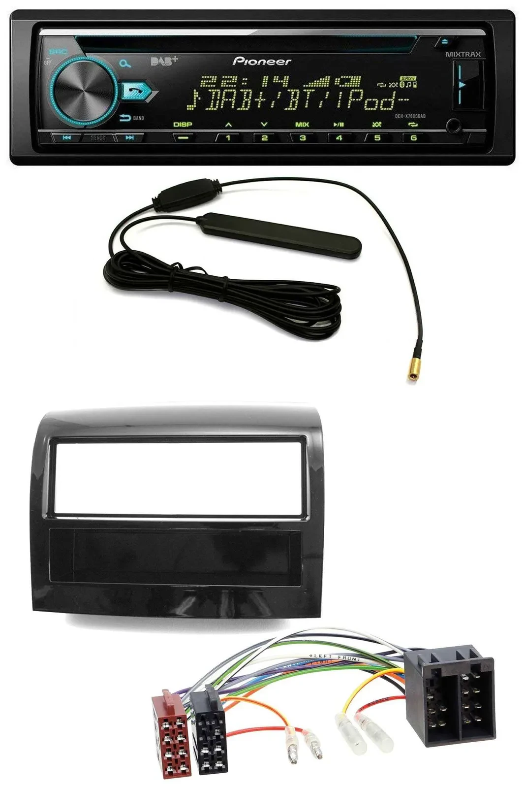 Автомагнитола для Fiat Ducato 2011–2021 Pioneer CD/MP3, AUX, DAB, USB, черный глянец