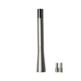 Ersatzantennenstab Aluminium silber M5 M6 Gewinde 10 cm Länge