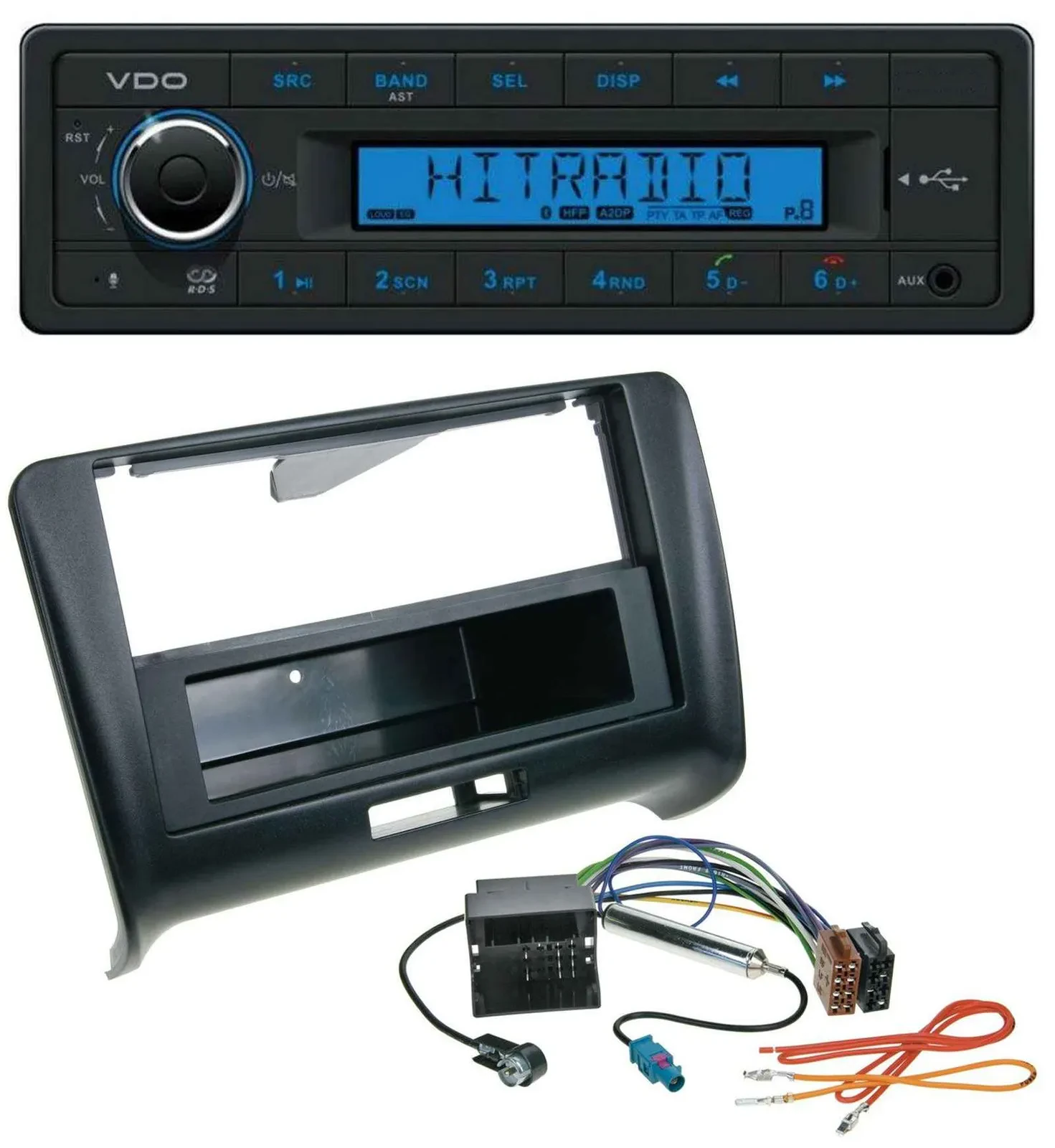 VDO AUX Bluetooth USB MP3 Autoradio für Audi TT (2006-2014) - Quadlock