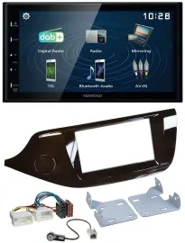 Kenwood 2DIN Bluetooth MP3 USB DAB Autoradio für Kia Ceed ab 12 glänzend