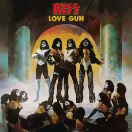Kiss - Love Gun [Tangerine / Aqua Splatter]