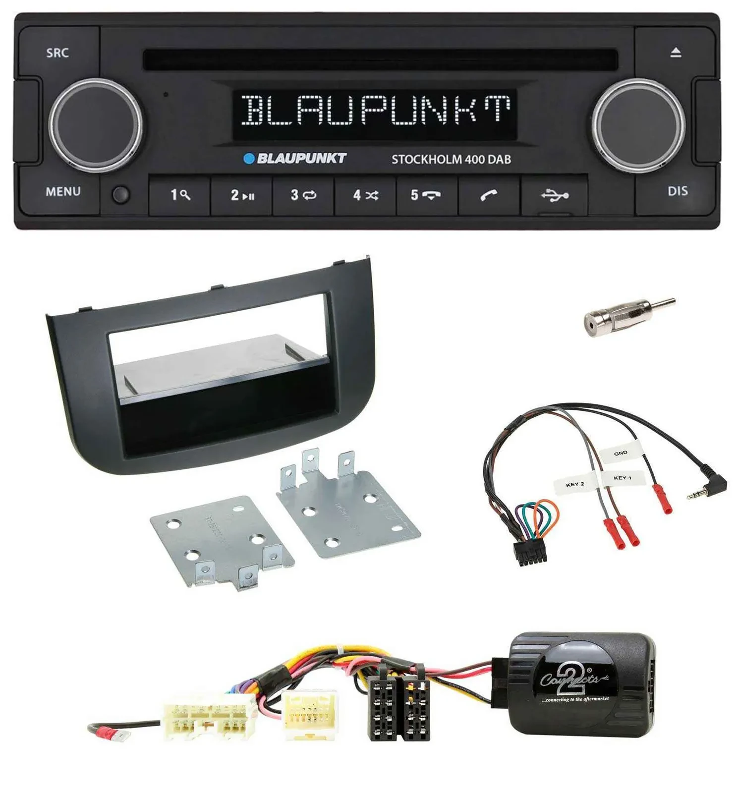 Blaupunkt Lenkrad Bluetooth DAB CD USB Autoradio für Mitsubishi Colt Z3B/Z3V/Z30