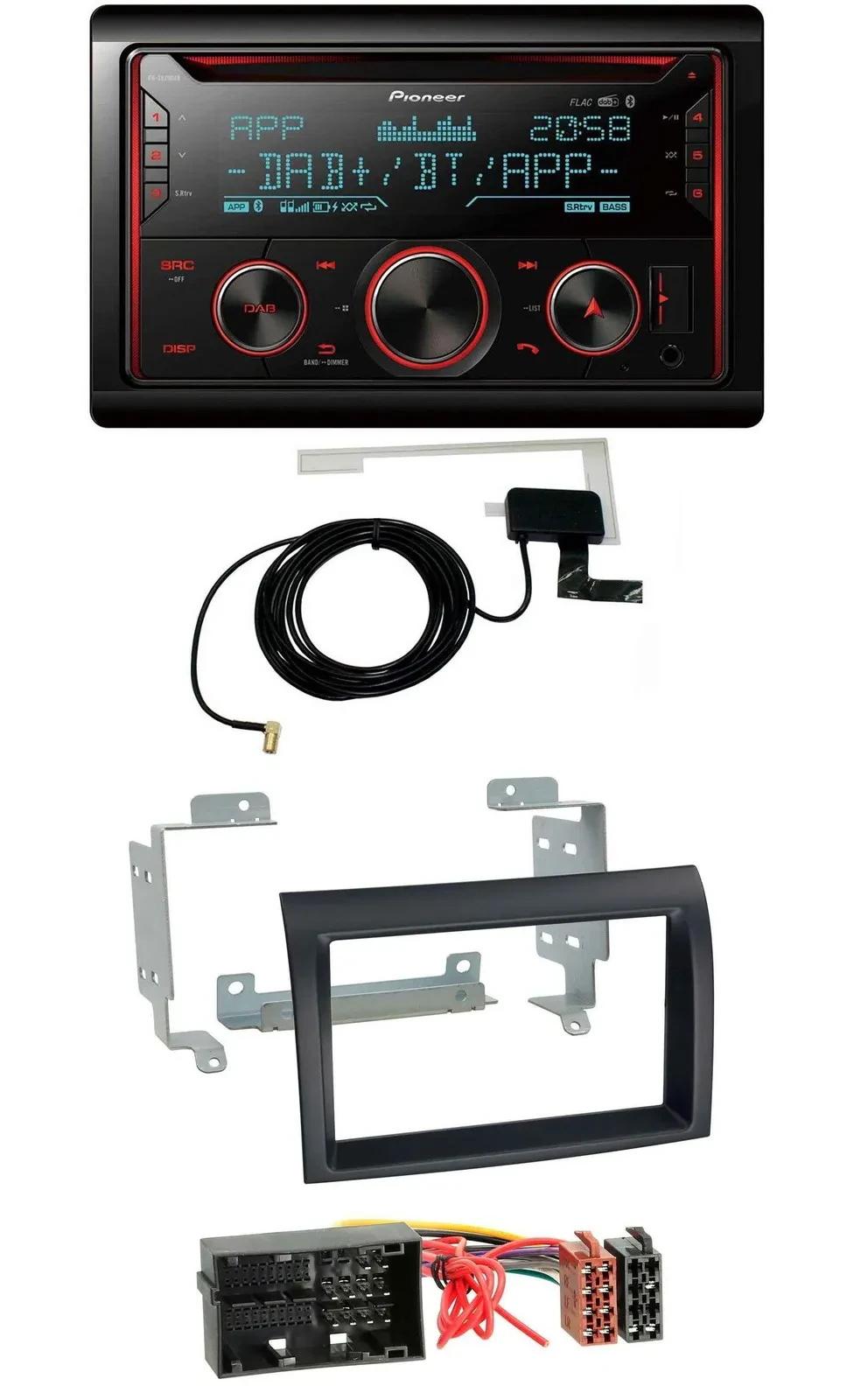 Pioneer 2DIN MP3 DAB USB CD Bluetooth Autoradio für Citroen Jumper Fiat Ducato P