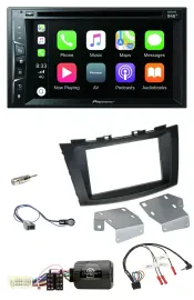 Автомагнитола для Suzuki Swift (с 2011) Pioneer 2-DIN, USB, DVD, Bluetooth, DAB, поддержка управления на руле