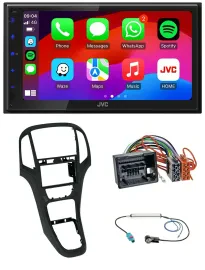 JVC Bluetooth USB MP3 2DIN DAB Autoradio für Opel Astra J ab 12/09 Perlschwarz