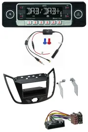 Dietz MP3 DAB Bluetooth USB Autoradio für Ford C-Max Kuga matt schwarz
