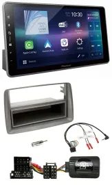 Автомагнитола Pioneer Bluetooth, USB, DAB для Alfa Romeo GT/147 серебристая с поддержкой управления на руле
