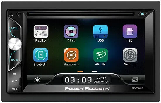 Power Acoustik PD-620HB Double-DIN Touchscreen DVD/CD Receiver