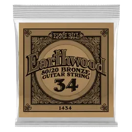 Струна для акустической гитары Ernie Ball P01434 Earthwood, бронза, калибр 34