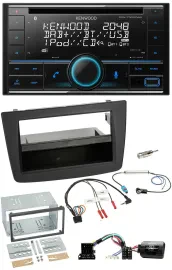 Kenwood CD 2DIN DAB USB Lenkrad Bluetooth Autoradio für Alfa Romeo Mito 08-14 sc