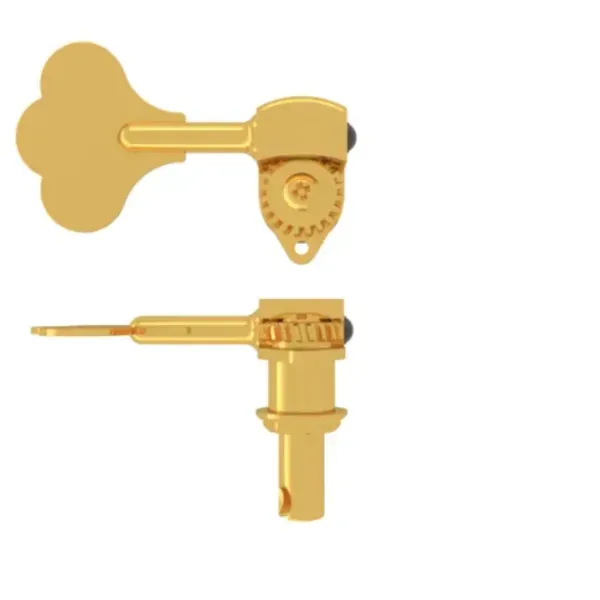 Hipshot 20670GT Clover Key Treble Side Ultralite® Bass Tuning Key 3/8"- Gold