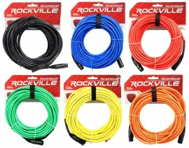 Микрофонный кабель Rockville RCXFM50P Multicolor 15.25 м (6 штук)